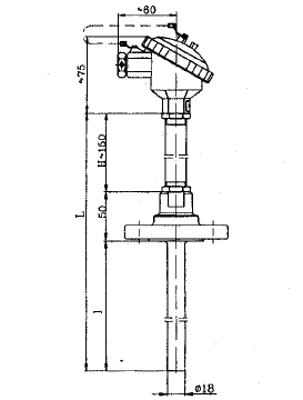 WRN-4318固定法蘭套管熱電偶安裝圖片 WRN-4318固定法蘭套管熱電偶安裝圖片