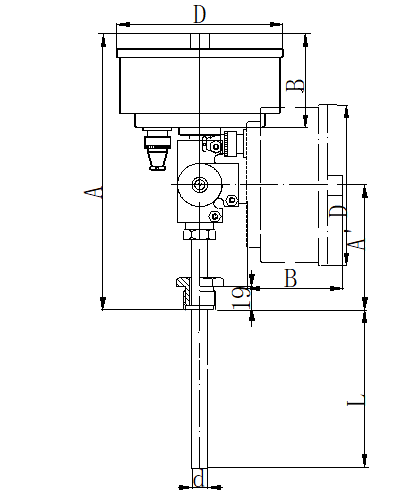 WSSX-481可動外螺紋萬向電接點雙金屬溫度計安裝圖片 WSSX-481可動外螺紋萬向電接點雙金屬溫度計安裝圖片