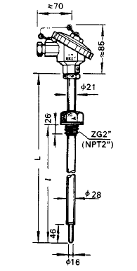 WRER-12電站測溫用煙道風道熱電偶安裝圖片 WRER-12電站測溫用煙道風道熱電偶安裝圖片