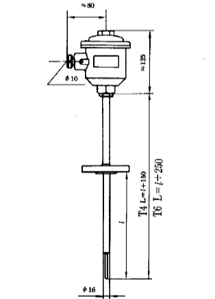 WRE2-440A隔爆型本安型雙支熱電偶安裝圖片 上海自動化儀表三廠