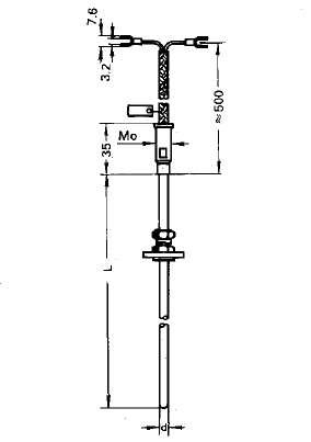 WRCK-492固定卡套法蘭鎧裝熱電偶安裝圖片